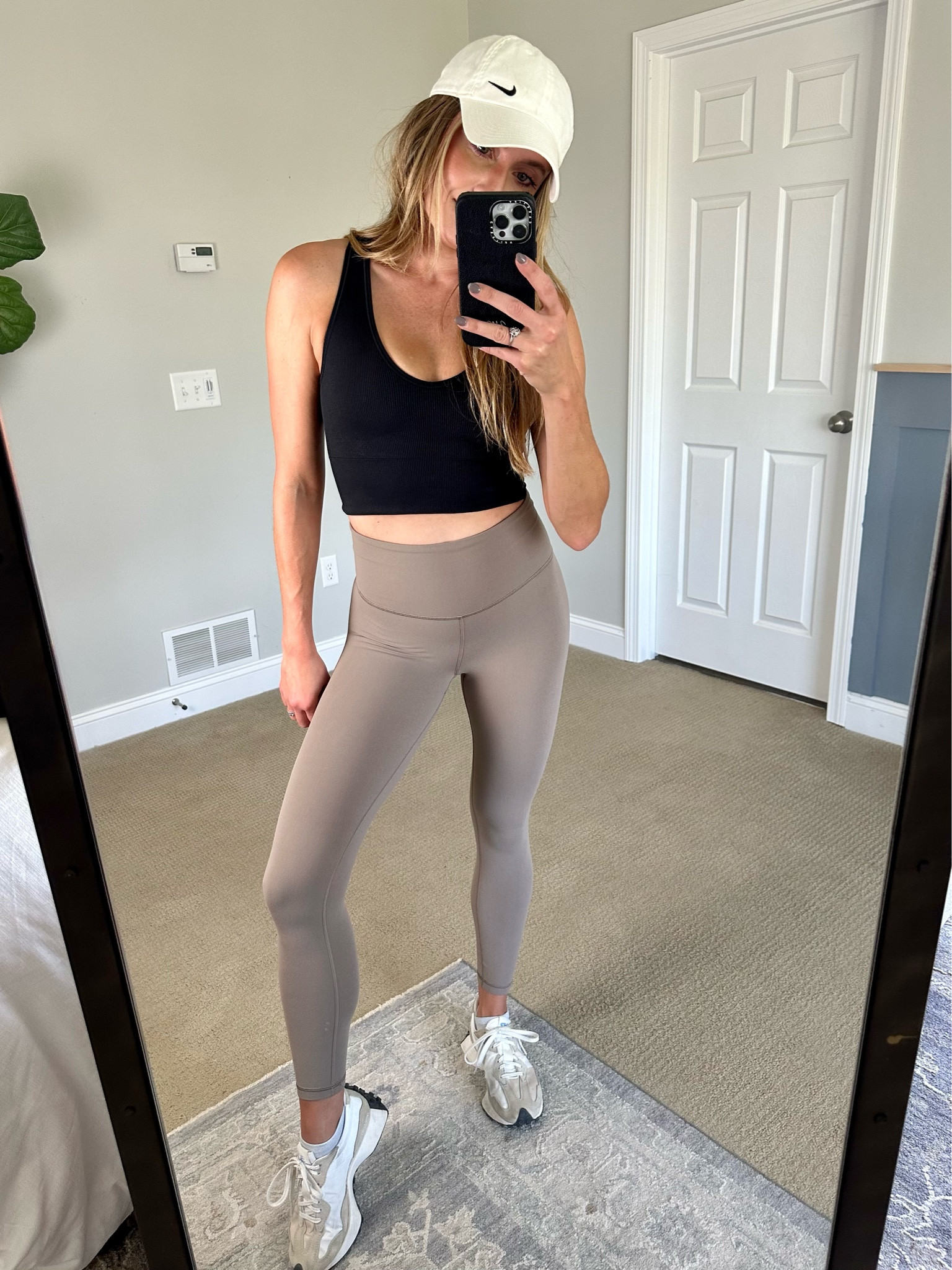 This top is so flattering for all breast sizes. Layer with a cardigan or denim for athleisure or pair with just leggings to get your sweat on. (Note: no support built in for all my larger chested gals😘)