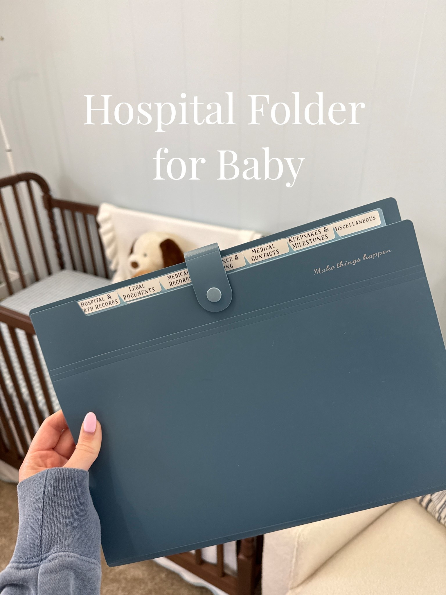I’ve been warned there are a lot papers that come home from the hospital and having this $6 file folder to put everything in, will come in SO handy! 

Tabs I have:
Hospital and birth records
Legal documents
Medical records
Insurance and billing
Medical contacts
Keepsakes and milestones
Miscellaneous ￼

#LTKKids #LTKBaby