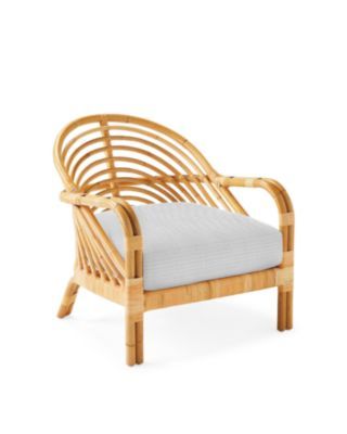 Edgewater Rattan Lounge Chair | Serena and Lily
