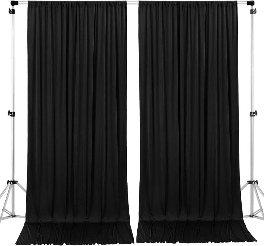 AK TRADING CO. 10 feet x 10 feet IFR Polyester Backdrop Drapes Curtains Panels with Rod Pockets -... | Amazon (US)