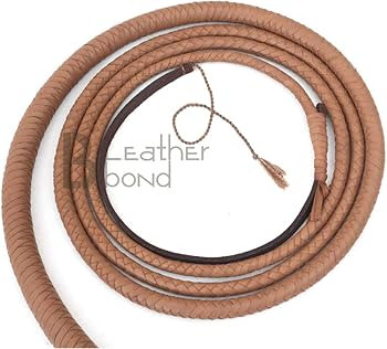 Indiana Jones Style 10 Foot 8 Plait Natural Tan Leather Bullwhip Real Cowhide Leather Bull Whip | Amazon (US)
