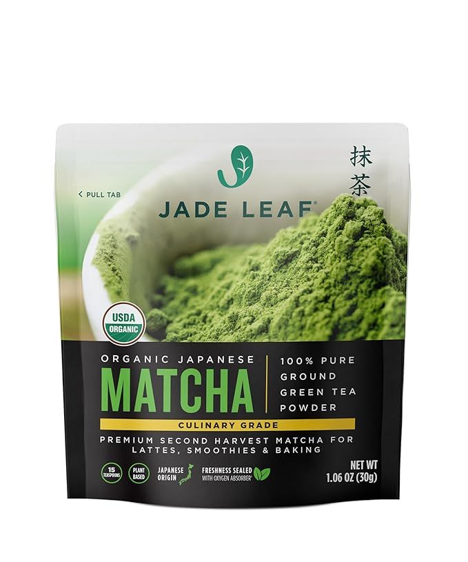 Jade Leaf Matcha Organic Green Tea Powder, Culinary Grade Premium Second Harvest - Authentically ... | Amazon (US)
