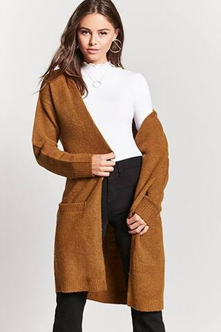 Longline Open-Front Cardigan | Forever 21 (US)
