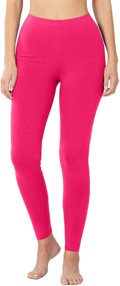 Womens Cotton Leggings with High Waisted Active Wear Pants (S-3XL) | Amazon (US)