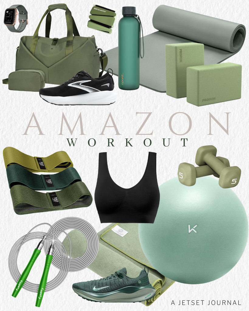 Green is our color of the week for the Amazon Fitness collection! I absolutely love the Nike React Infinity RN 4 Shoes in vintage green. They pair perfectly with the Ceneda gym bag, which features a pocket and a separate shoe compartment. Also, there’s a set of ankle/wrist weights and yoga blocks that matches the overall vibe! 

 #LTKSeasonal #LTKSaleAlert #LTKTravel