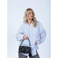 Woven Faux Leather Shoulder Bag in Black | Debenhams UK