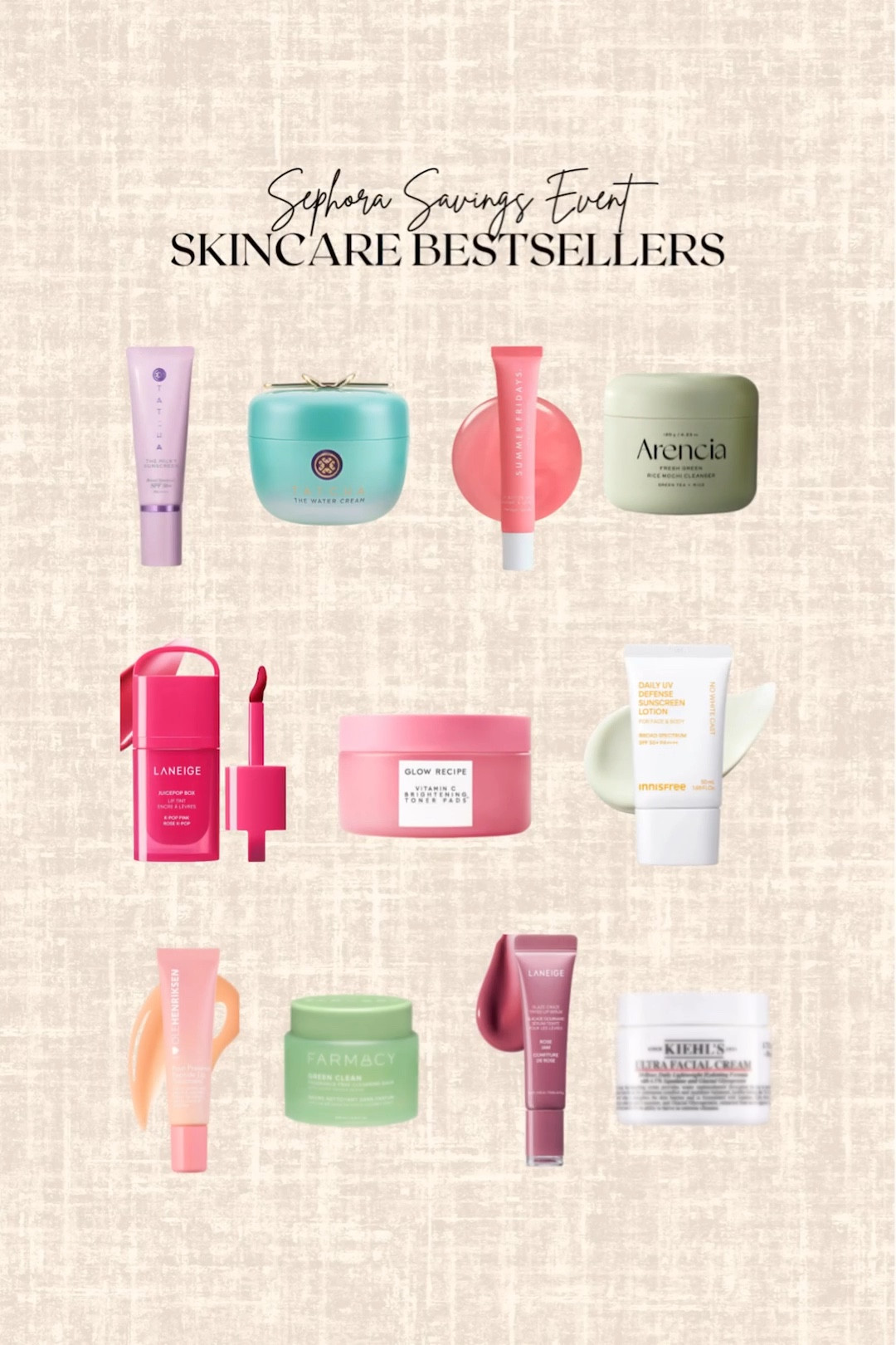 Sephora Savings Event! SkinCare bestsellers on sale. Use code SPRINGSALE 

Lip balm,  sunscreen, toner pads, cleansing balm, moisturizer 

#LTKSaleAlert #LTKSeasonal #LTKBeauty