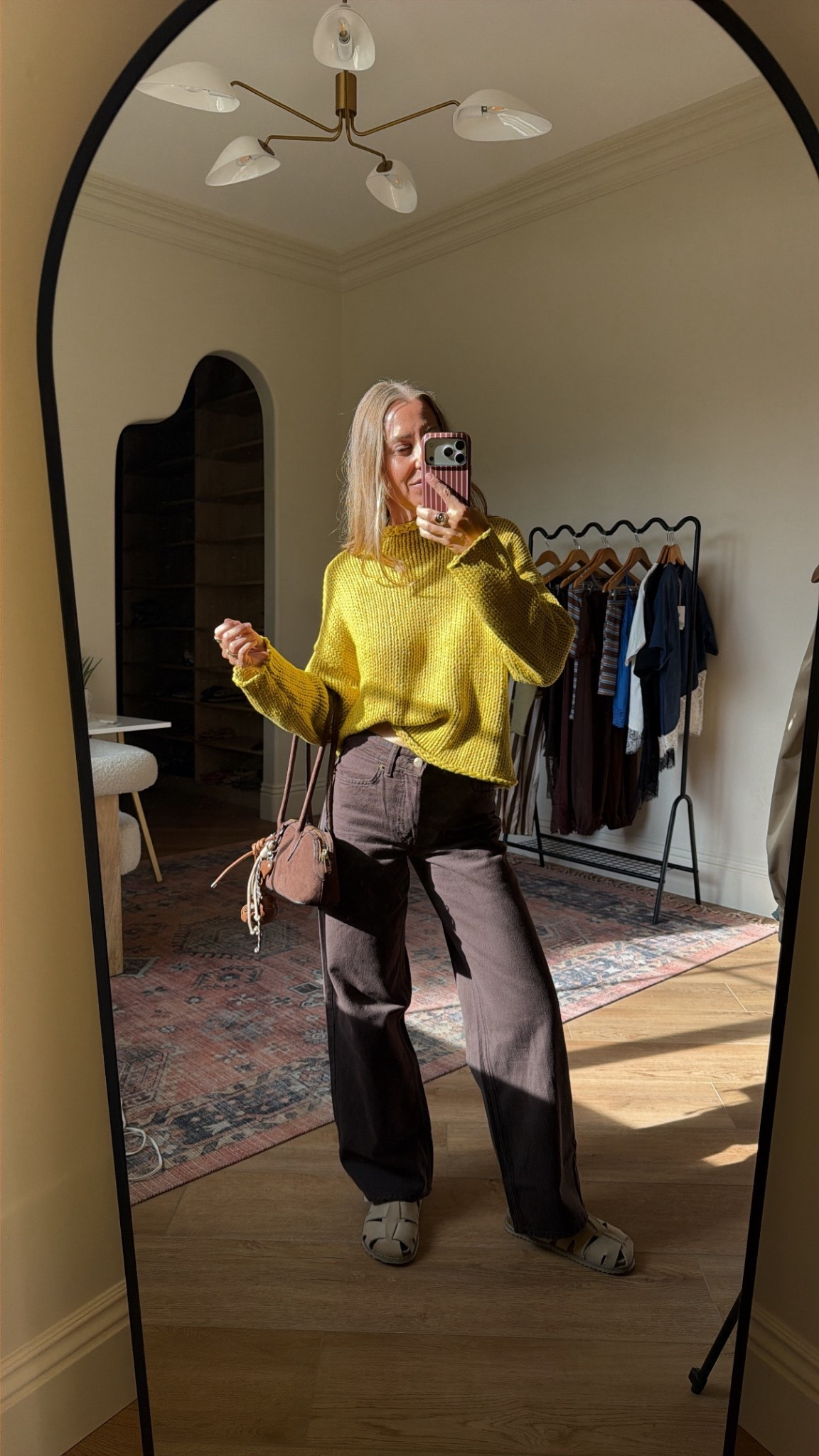 Paired the yellow sweater with brown denim

#LTKgrwm #LTKootd