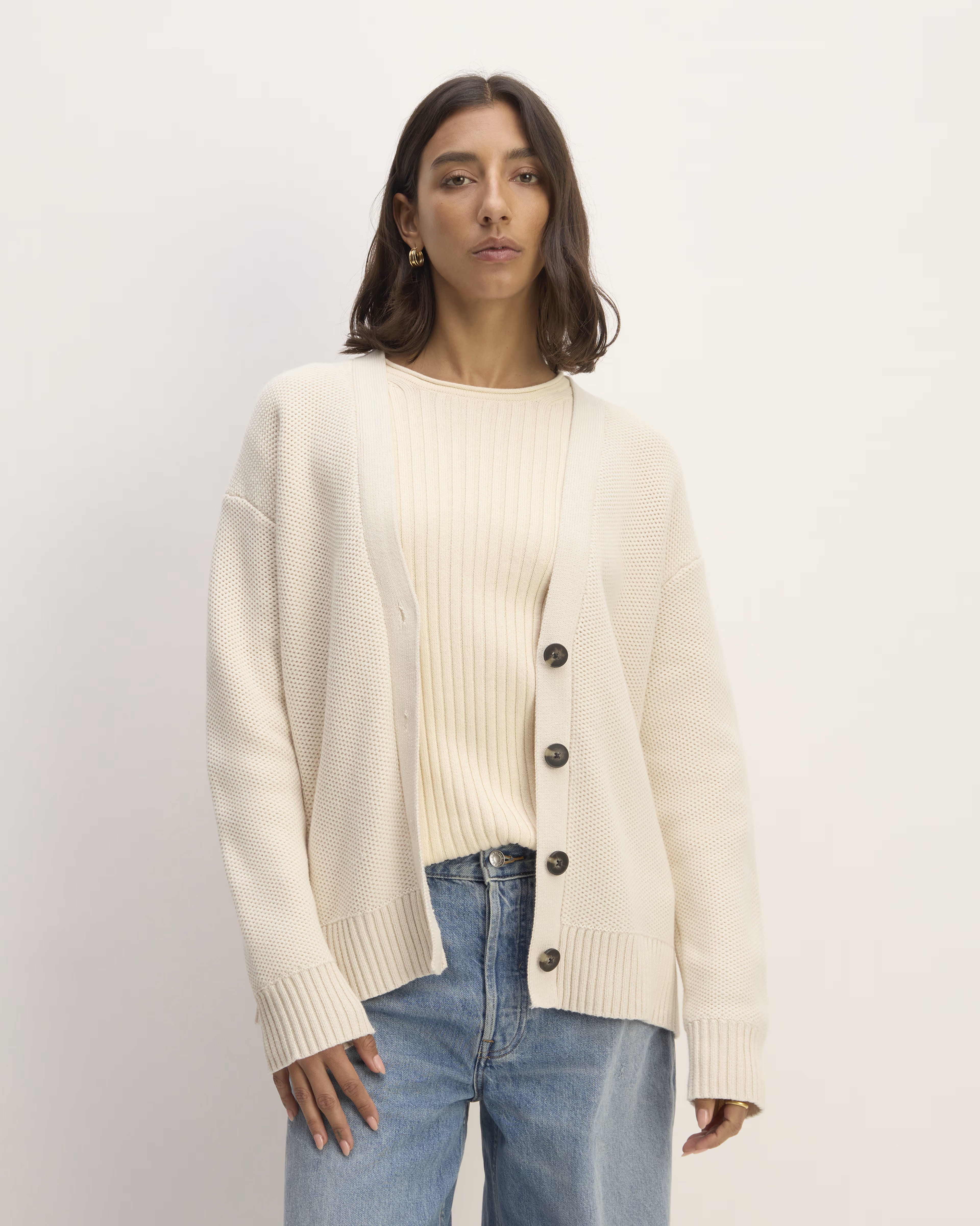 The Cotton Honeycomb Cardigan | Everlane