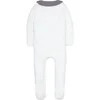 Jacquard Collar Onesie, White | Maisonette