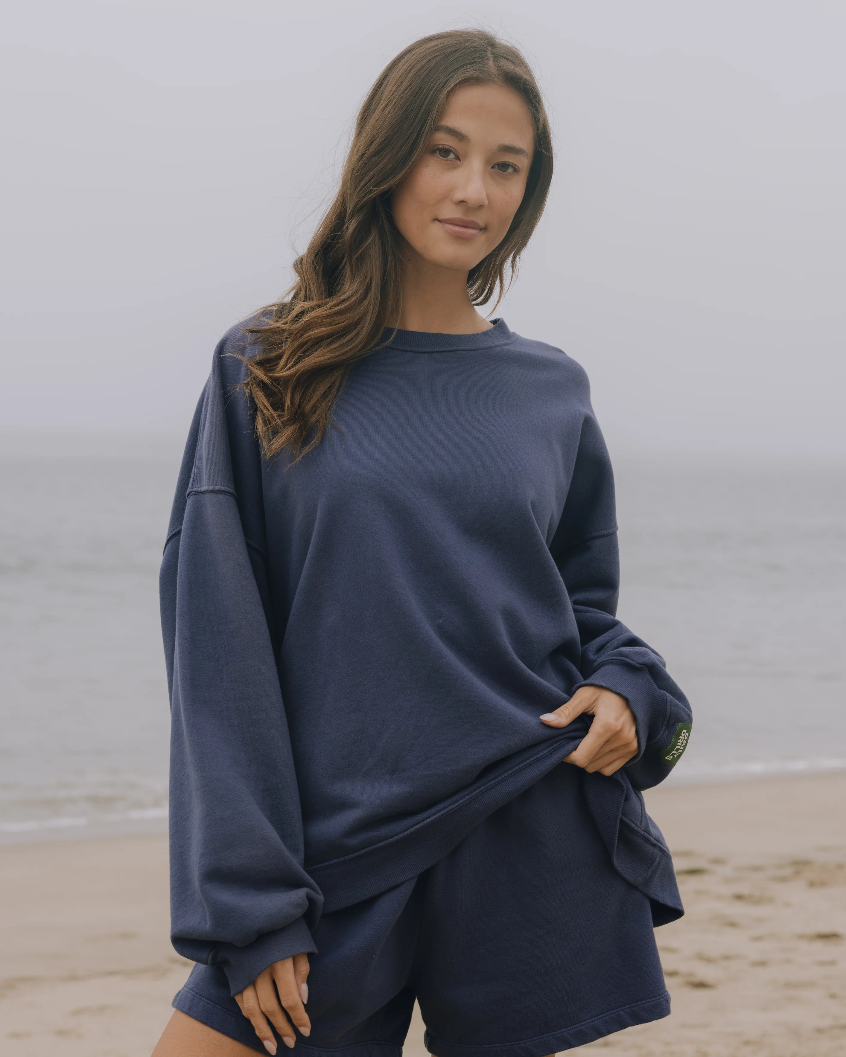 Unisex Oversized Crew - Navy | Daily Drills