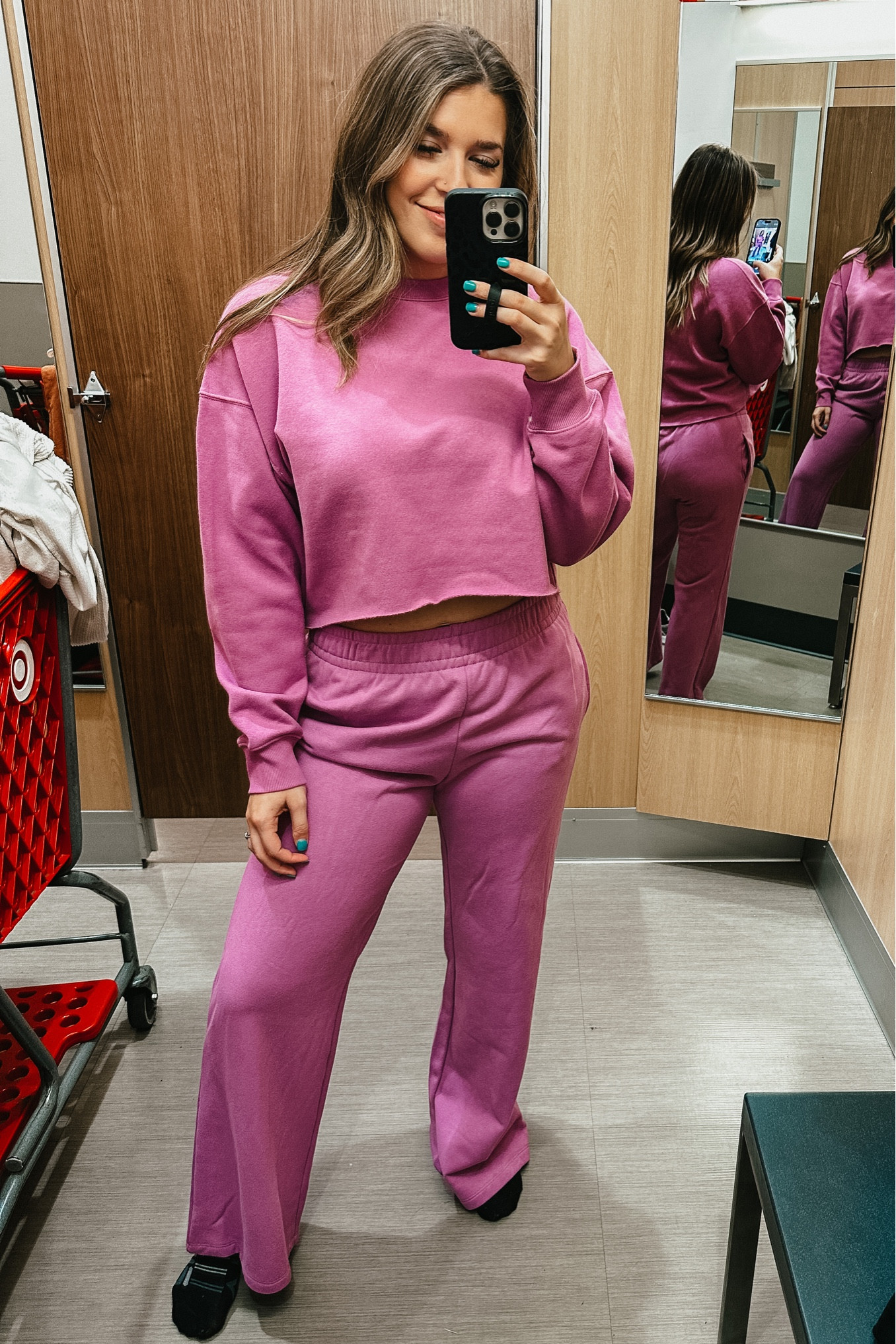 40% off almost everything at target! Cropped fleece sweatshirt and pants only $15! 🙌🏼 wearing medium! 

#LTKSeasonal #LTKsalealert #LTKunder50