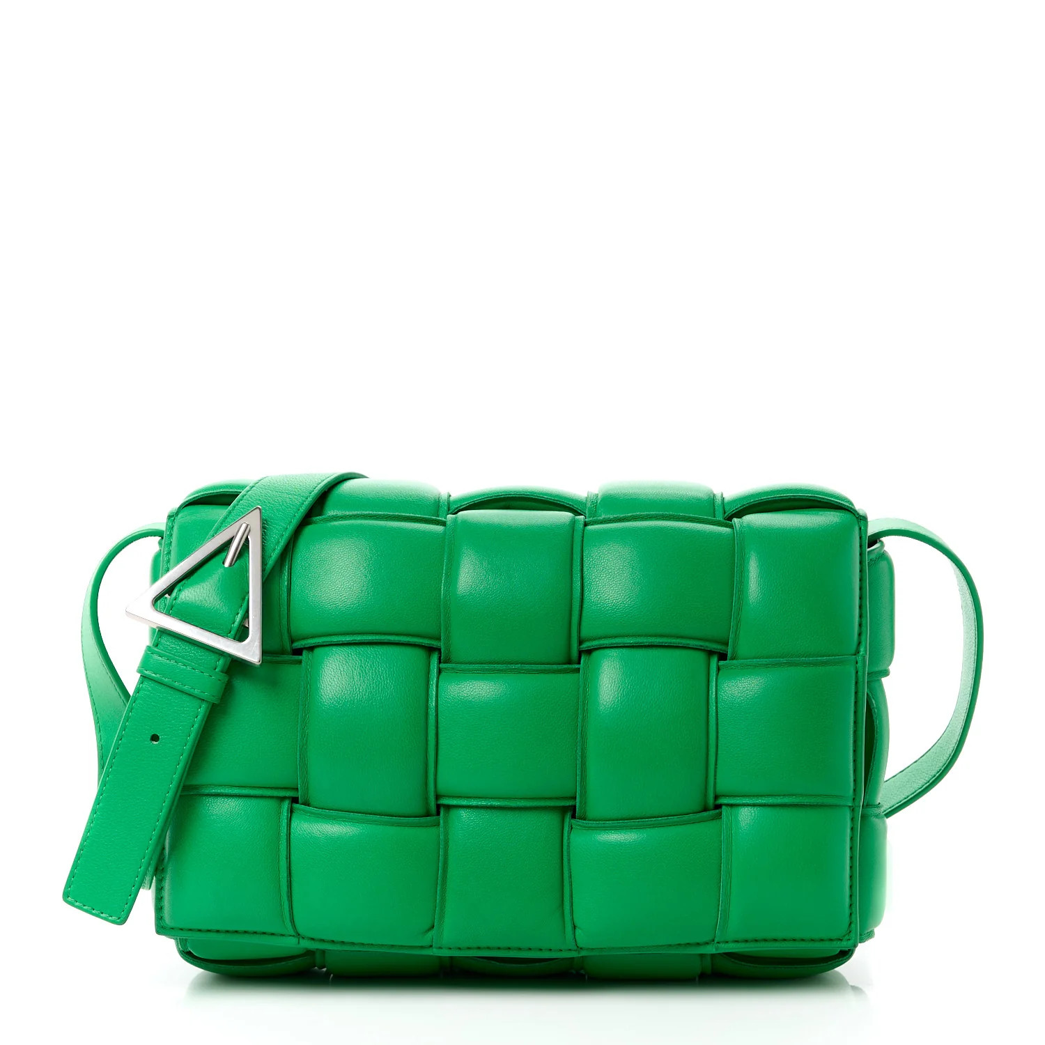 Nappa Maxi Intreccio Padded Cassette Crossbody Bag Parakeet | FASHIONPHILE (US)