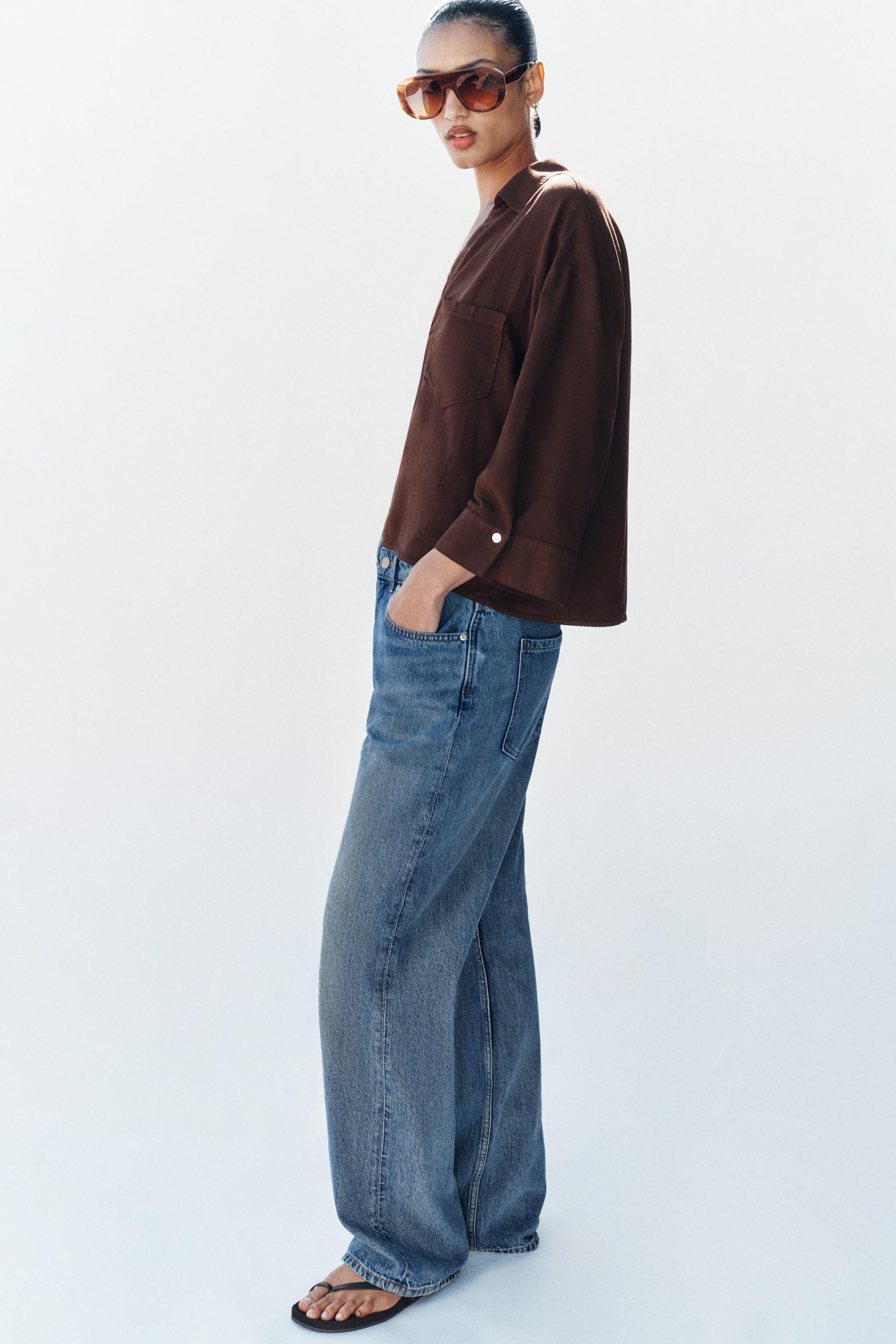 FLOWING LINEN BLEND SHIRT | Zara UK