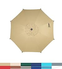 Abba Patio 9FT Lyon Outdoor Patio Umbrella Outdoor Table Umbrella with Push Button Tilt and Crank... | Amazon (US)