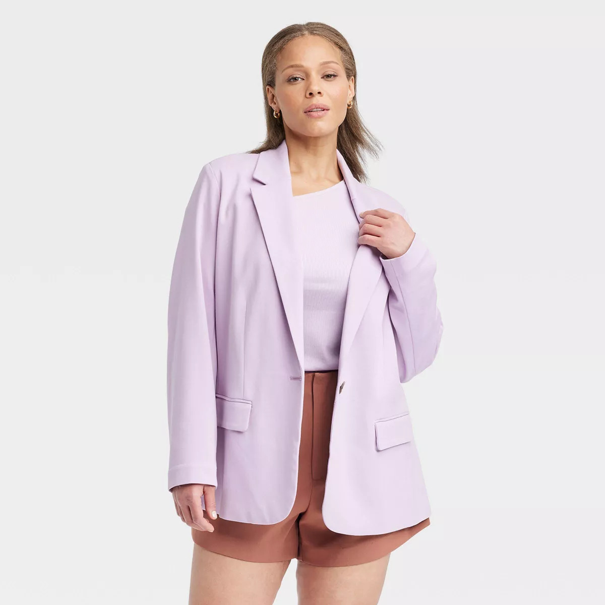 Women's Ponte Blazer - A New Day™ Blue 3X | Target