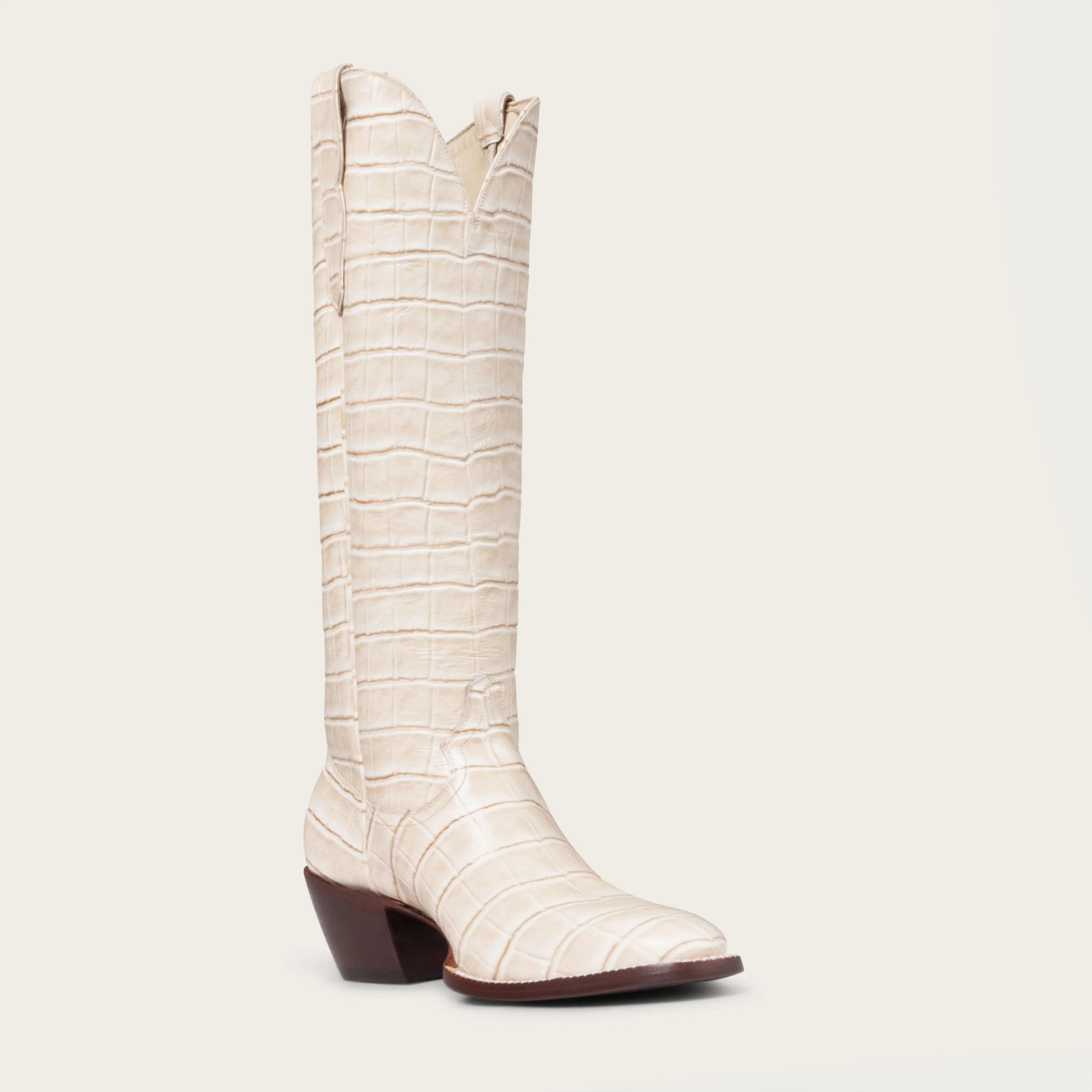 The Soho Boot Bone Croc | CITY Boots