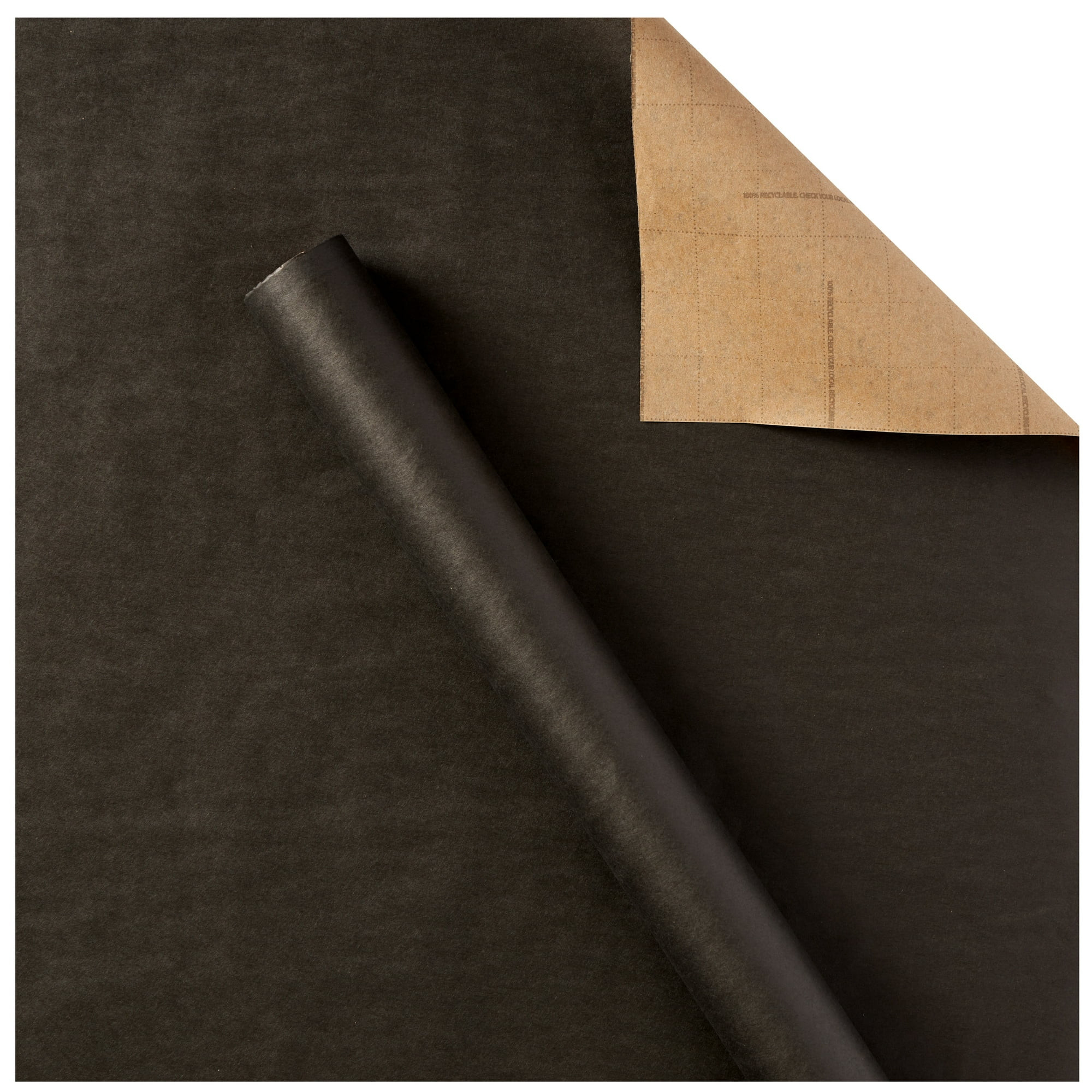 Black Kraft Christmas Wrapping Paper, 80 sq ft, by Holiday Time | Walmart (US)