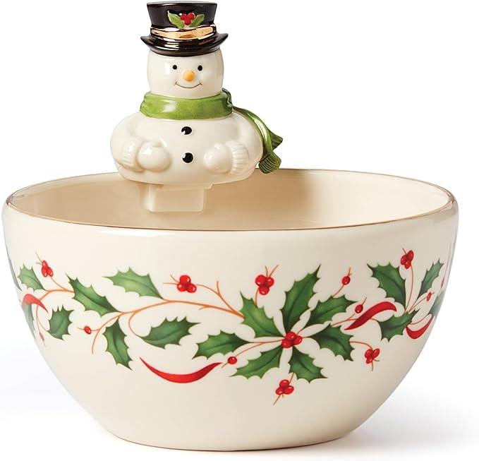 Lenox 893504 Holiday Snowman Bowl, Christmas Hosting | Amazon (US)