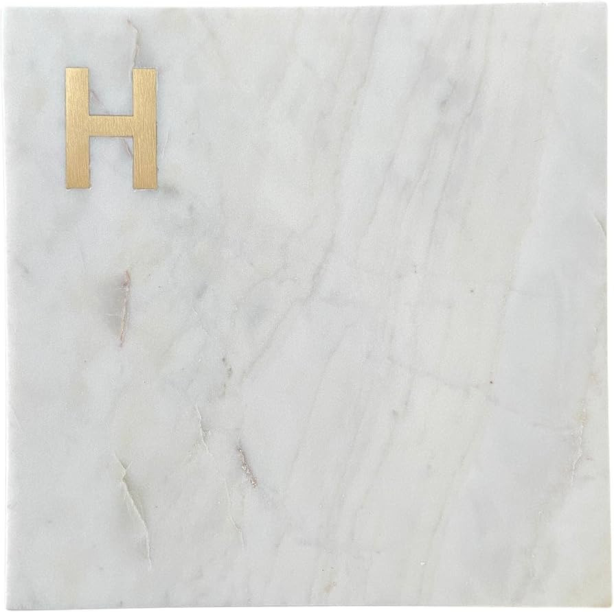 Boards by Bleu Monogram Marble Cheese Board, Hand Crafted White Marble Cutting Board, Personalize... | Amazon (US)