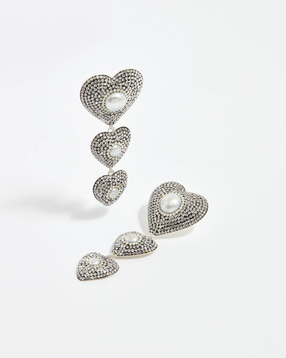 Silver Heart Earrings | Soru Jewellery