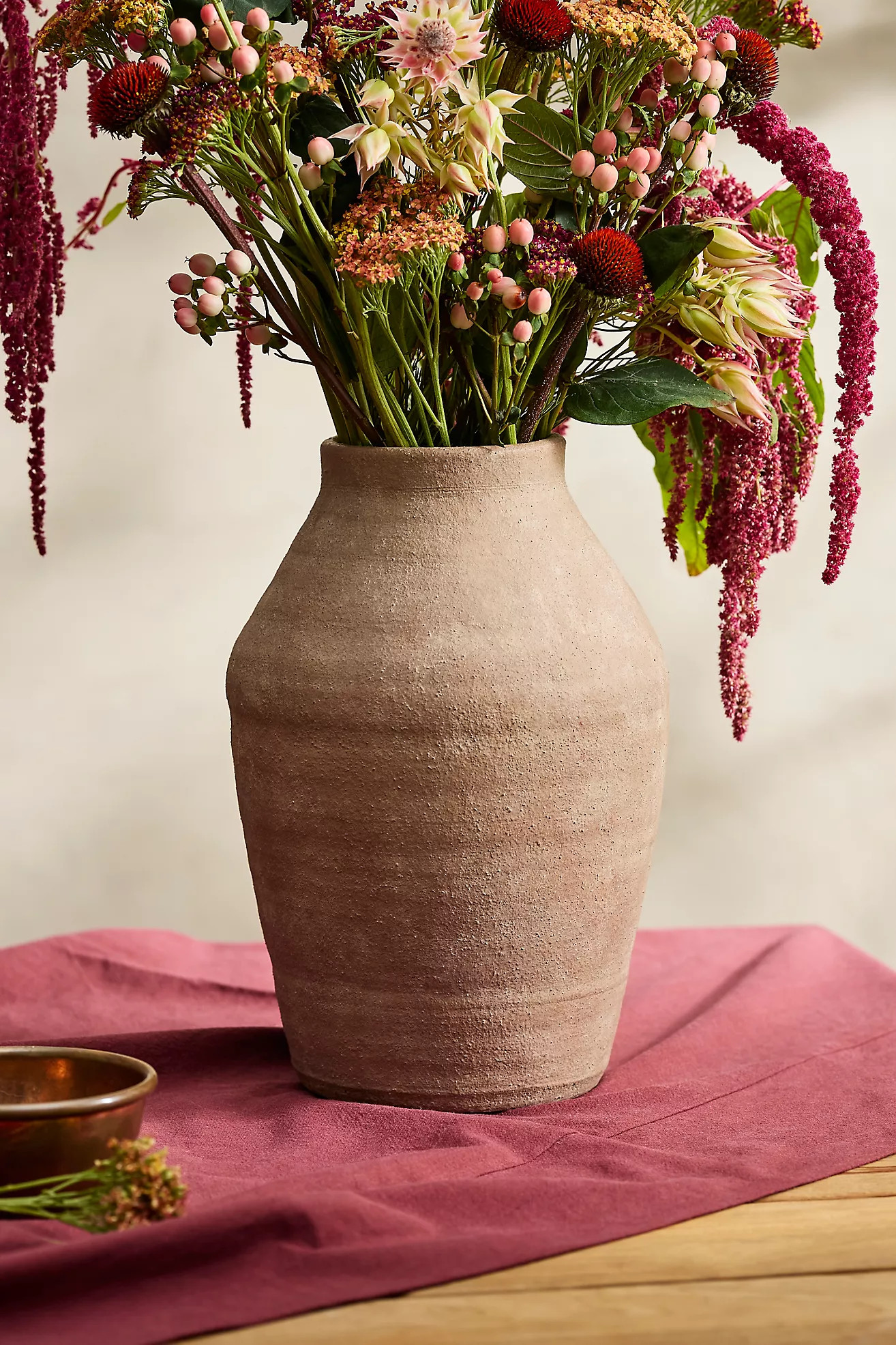 Ribbed Terracotta Vase | Anthropologie (US)