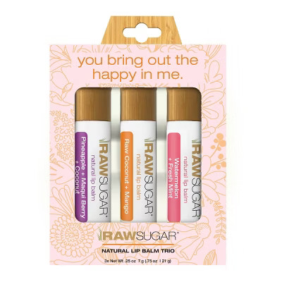Raw Sugar Lip Balm Gift Set - 3pk/0.75oz | Target