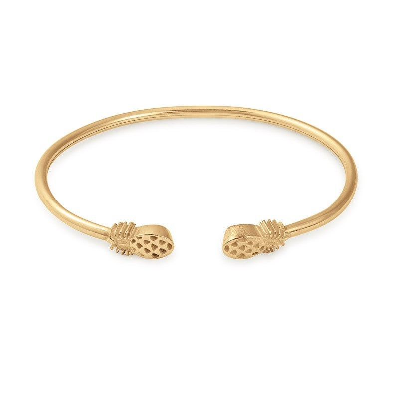 Pineapple Cuff in 14kt Gold Plated Sterling Silver | ALEX AND ANI | Alex and Ani