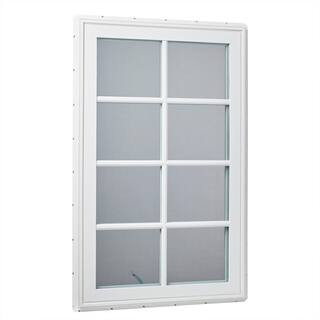 36 in. x 48 in. Right-Hand Vinyl Casement Window with SDL Outside Grids and Screen - White | The Home Depot