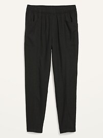 High-Waisted Cropped Linen Pants for Women | Old Navy (US)