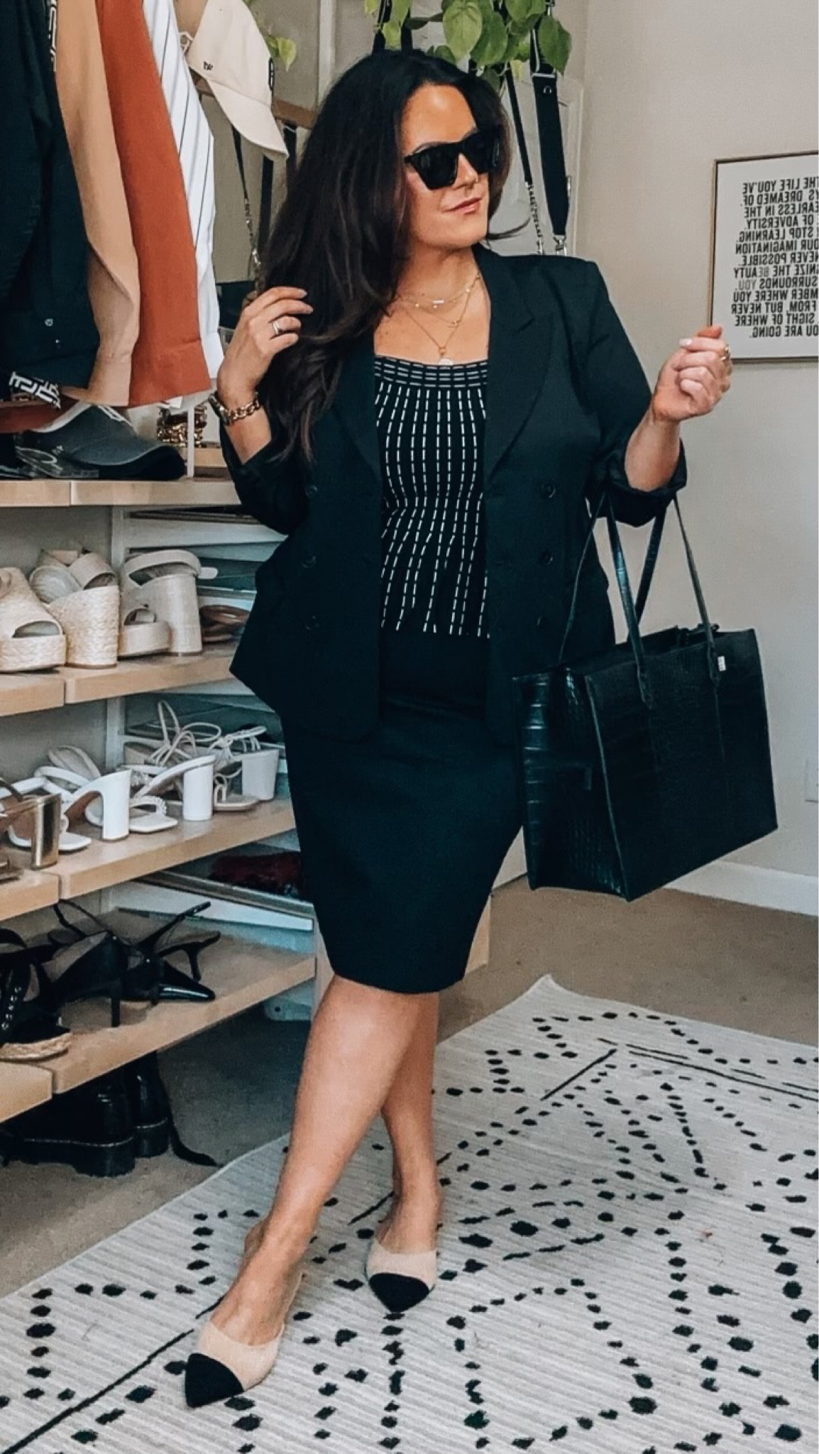 Midsize workwear outfit  - Pencil Skirt - Peplum - Curvy - Midsize - office outfit - interview outfit 

stretchy blazer xl , peplum sweater tank large, stretchy pencil skirt large 

Tote Bag beis (great for travel) - kitten heels amazon the drop tts 

Necklaces satya- code Taryntruly 
Bra lane Bryant 38dd - undies cotton smoothing undies spanx (code: TARYNTRULYXSPANX) 

#LTKstyletip #LTKworkwear #LTKcurves