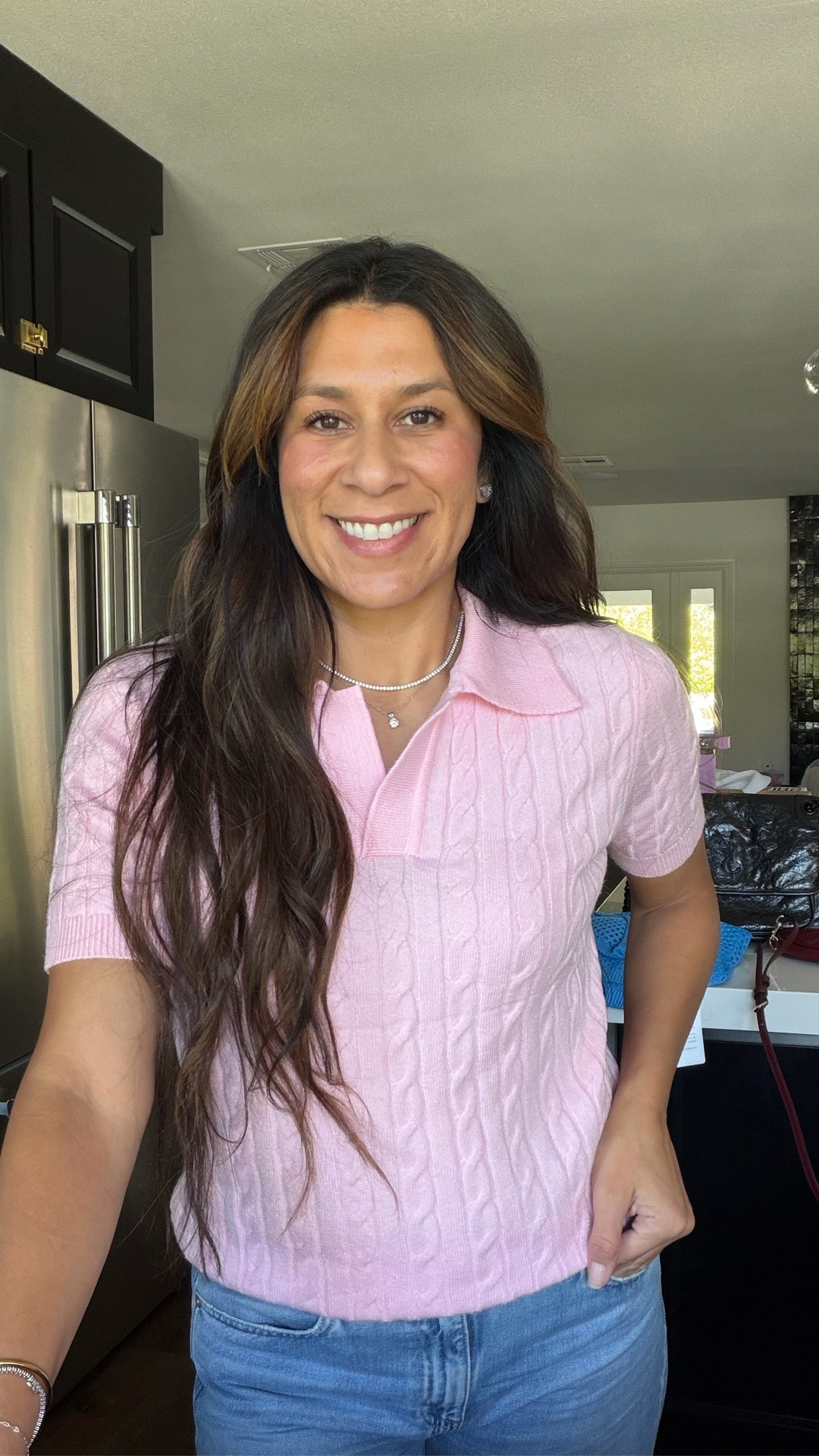 Spring Fit Approved! Love this short sleeve knit! I would also pair it with a white pleaded skirt a denim skirt. 

Spring Outfit 
Spring Blouse 
Spring Knit 

#LTKmomlife #LTKOver40 #LTKSeasonal