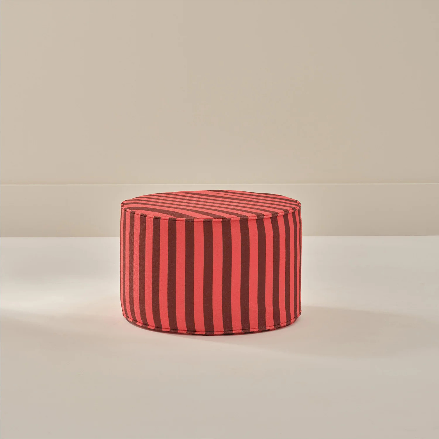 Brown Striped Ottoman | Bennett | House of Noa | House of Noa
