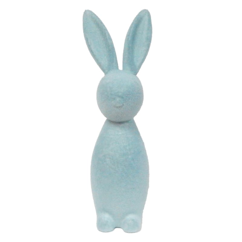 Blue Flocked Easter Rabbit Decor, 16" | At Home