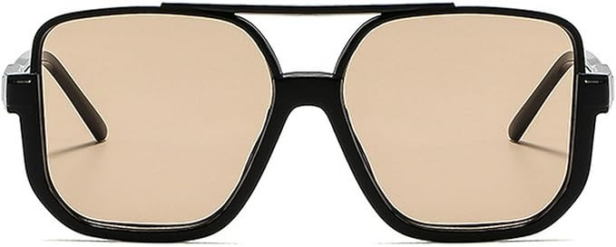 Fashion Vintage Big Square Sunglasses Half Frame UV400 Sun Shades Women Men Trendy Design Sun Gla... | Amazon (US)