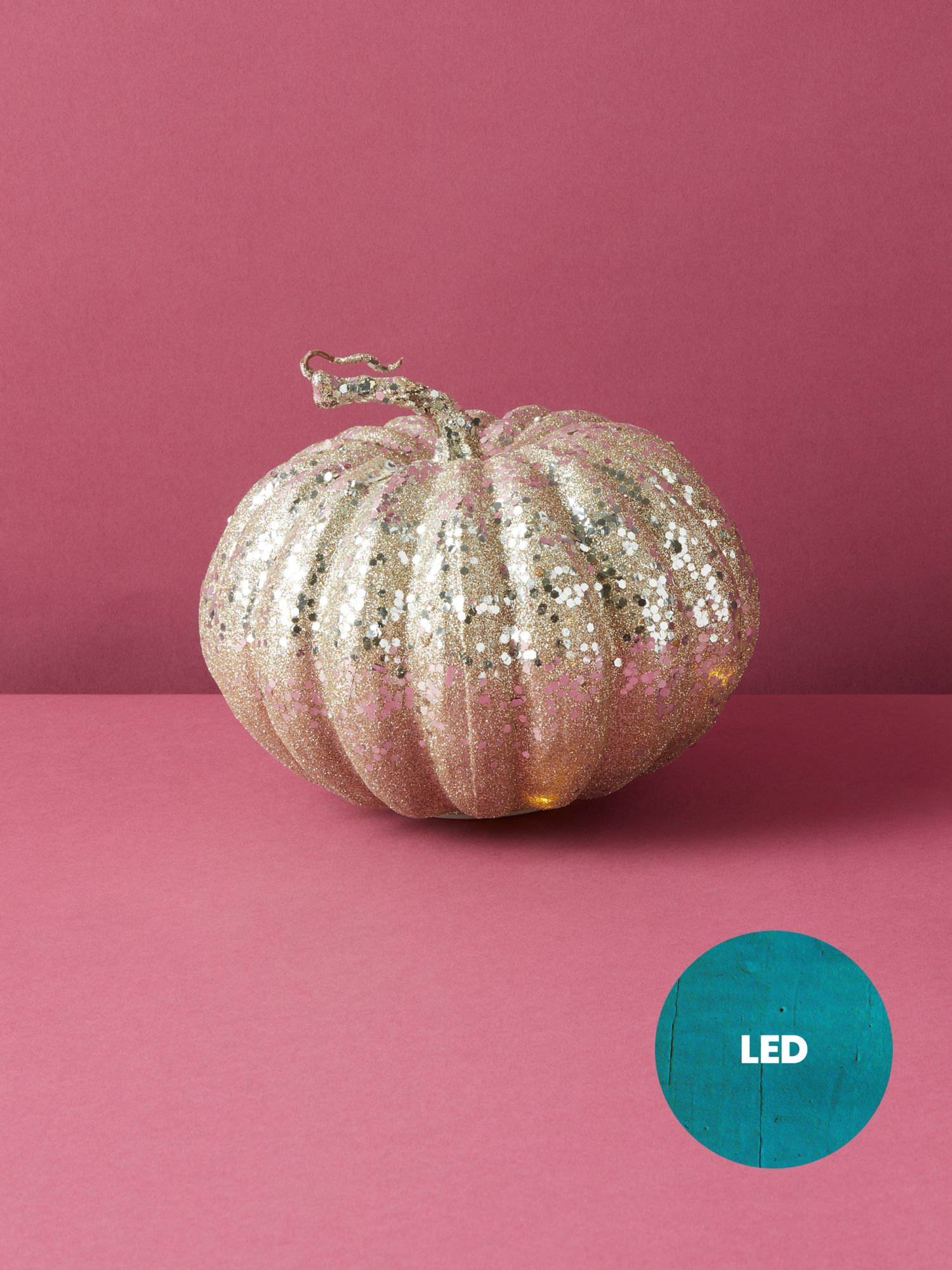 7in Light Up Led Glittered Sequin Pumpkin | HomeGoods