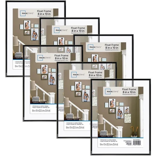 Mainstays 8x10 Float Picture Frame, Set of 6 | Walmart (US)