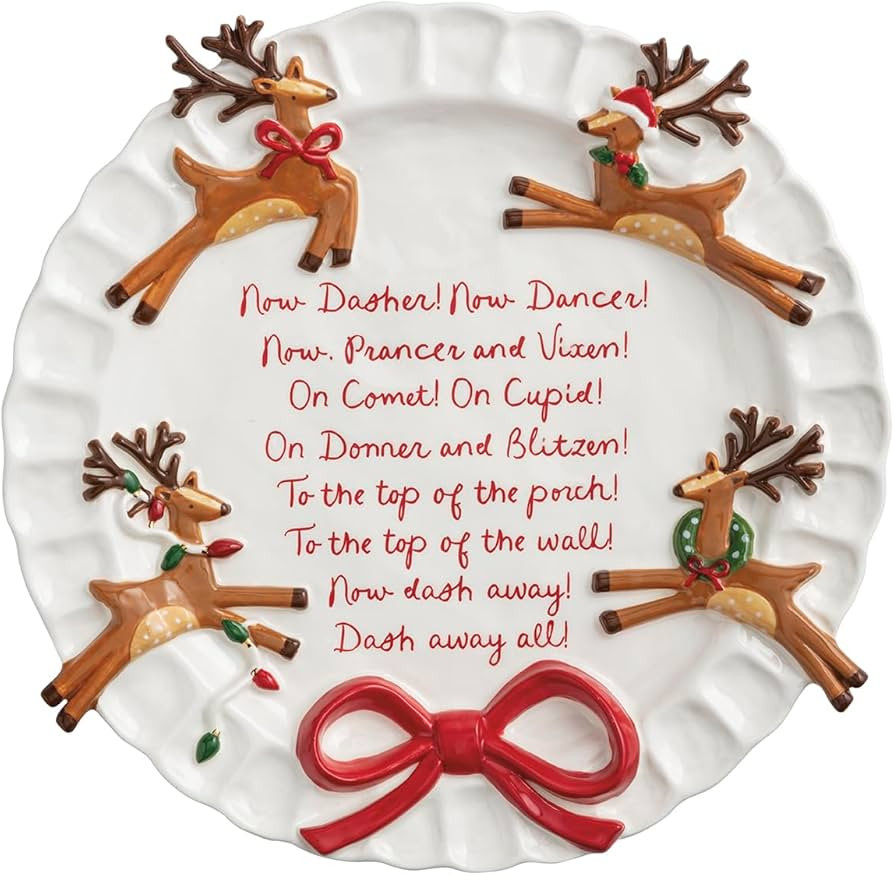 Mud Pie Christmas Reindeer Platter | Amazon (US)