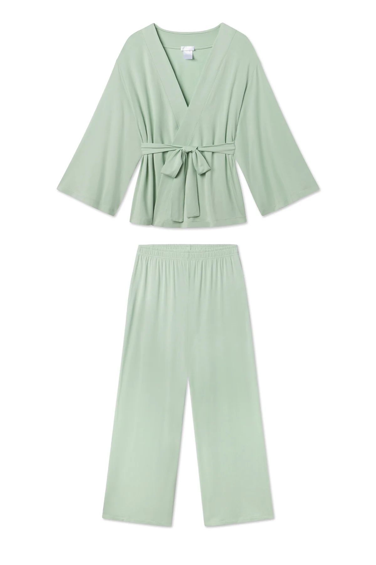 DreamKnit Kimono Pajama Set in Aloe | Lake Pajamas