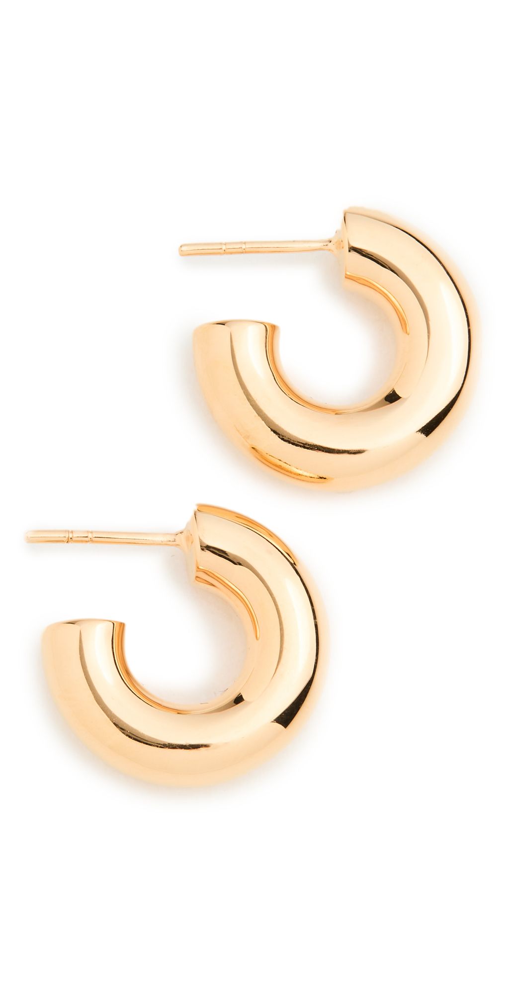 Gold Medium Chubby Hoop Earrings | Shopbop