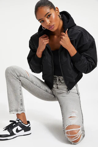 Good Boy Black266 Boyfriend Jeans, Size 8 | Good American