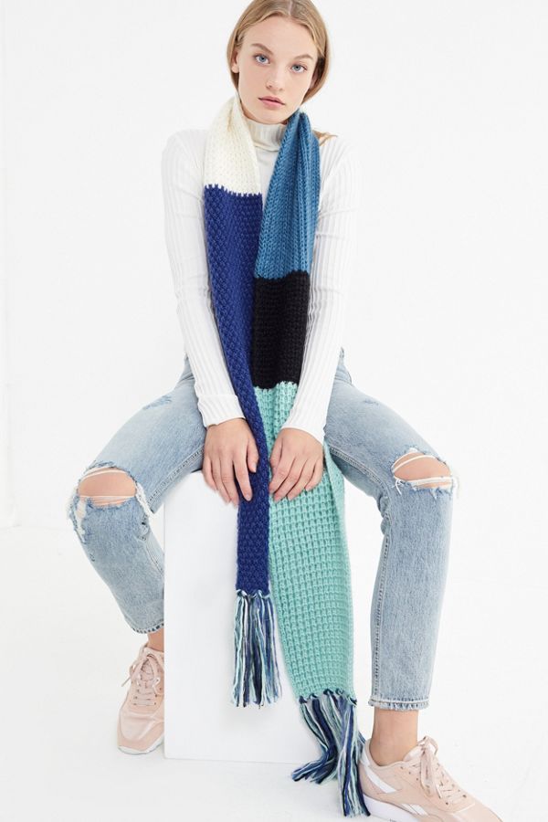 Colorblock Knit Scarf | Urban Outfitters (US and RoW)
