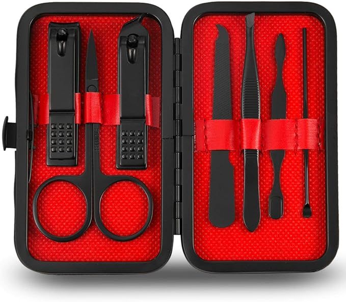 Manicure Pedicure Set Nail Clippers Kit 7 Pcs Stainless Steel Hygiene Kit Portable Nail Trimming ... | Amazon (UK)
