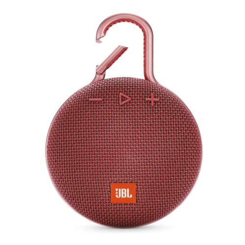 JBL Clip 3, Fiesta Red - Waterproof, Durable & Portable Bluetooth Speaker - Up to 10 Hours of Pla... | Amazon (US)