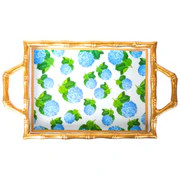 Hydrangea Summer Cachepot, Ginger Jar & Tray | James Ascher