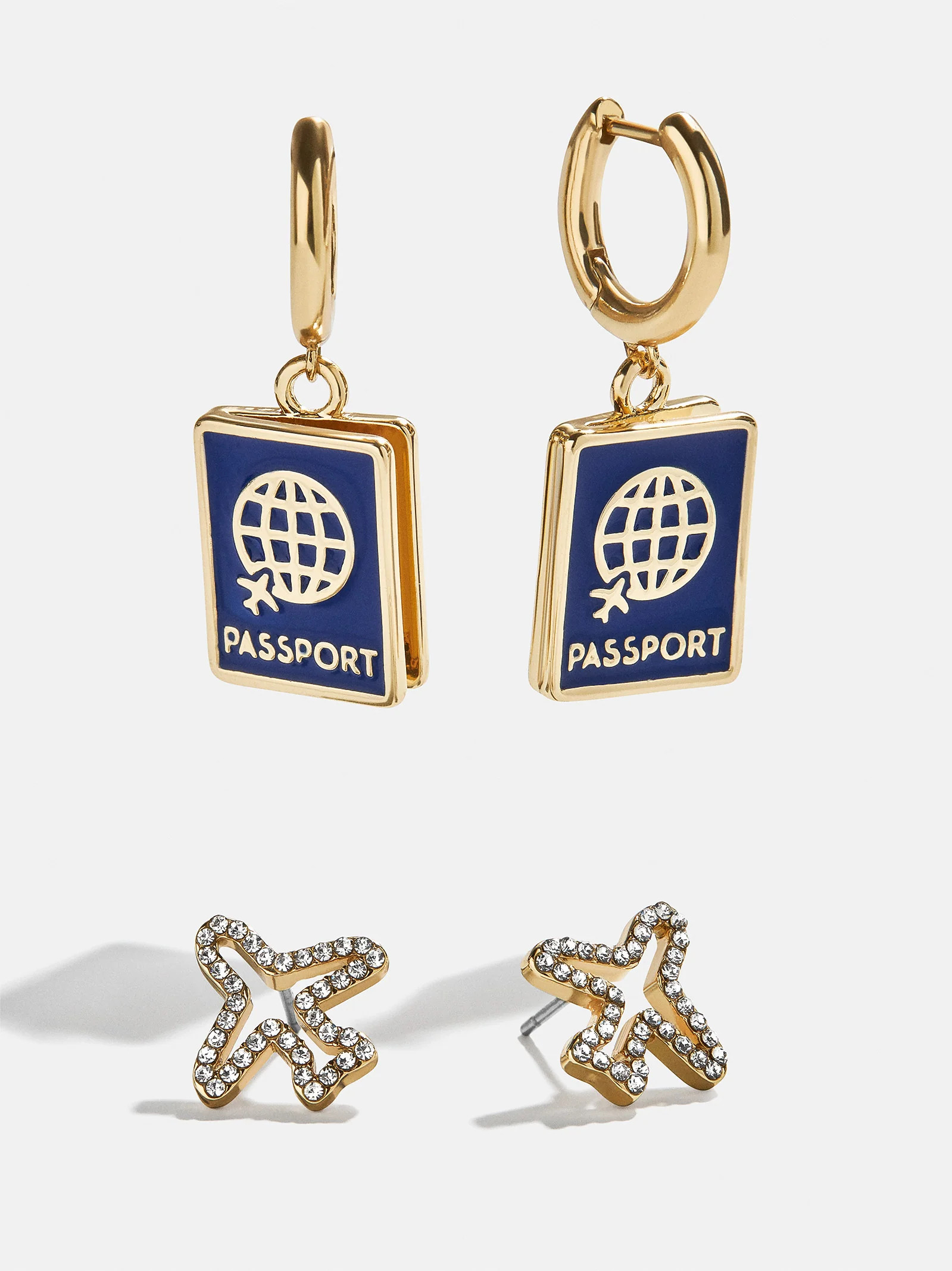 Bon Voyage Earring Set - Passport | BaubleBar (US)