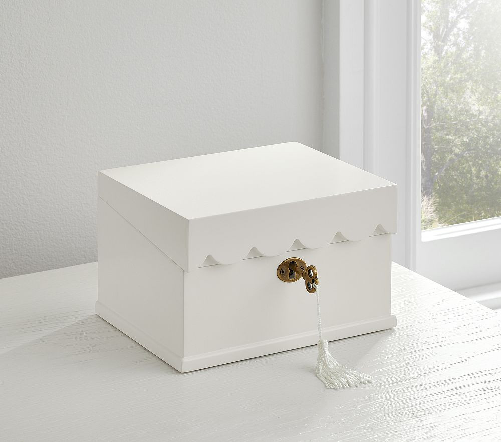 Penny Jewelry Box Collection, Medium, White | Pottery Barn Kids