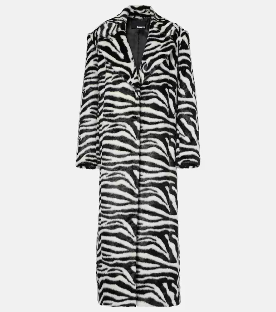 Rotate Zebra-print faux fur coat | Mytheresa (US/CA)