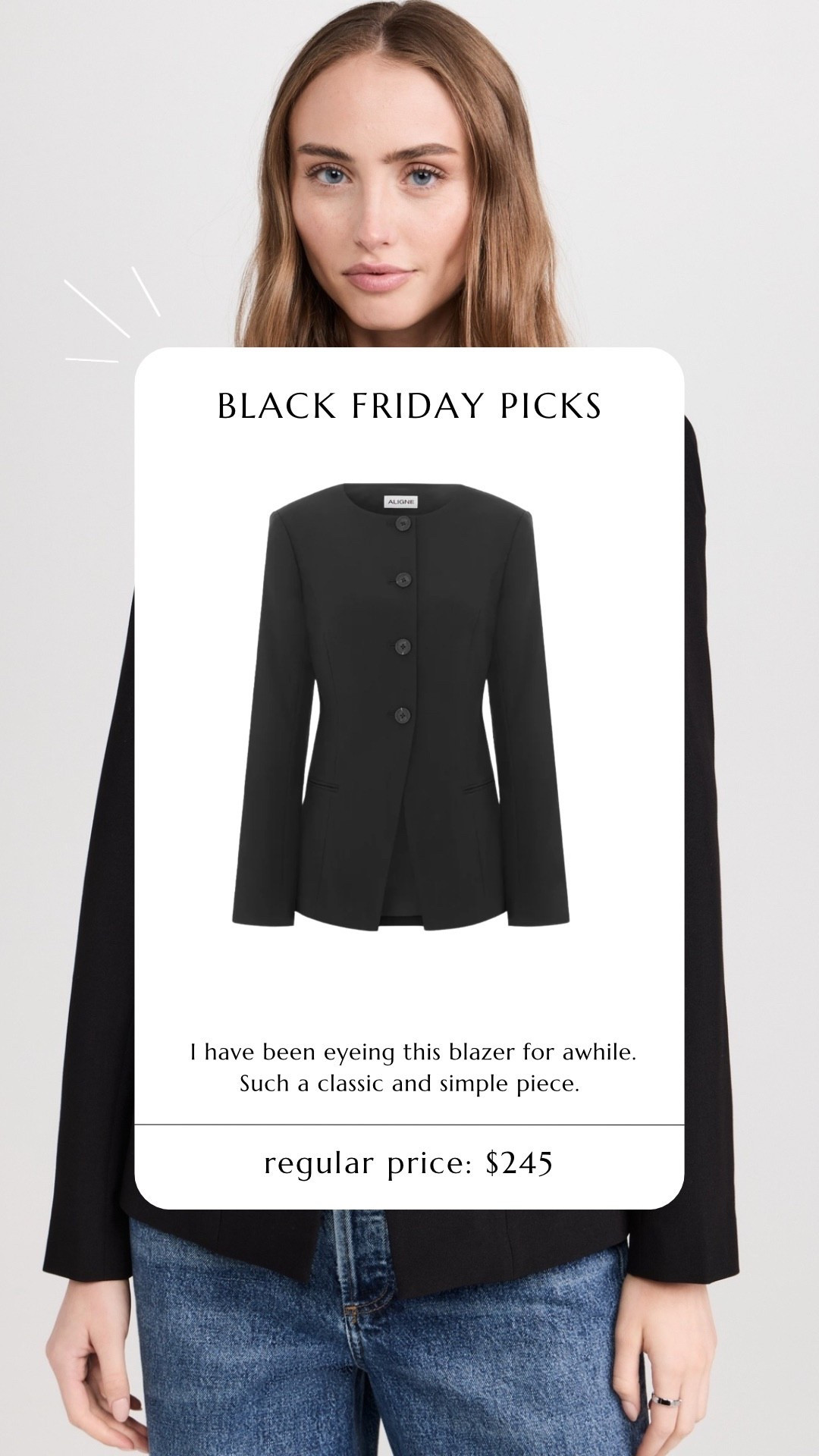 25% off the Align black blazer. 

#LTKSaleAlert #LTKWorkwear #LTKCyberWeek
