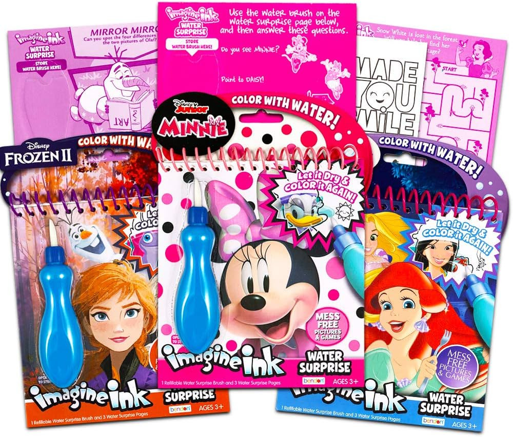 Disney Minnie Mouse Paint with Water Super Set for Kids Toddlers Bundle ~ 3 Mess Free Books with ... | Amazon (US)